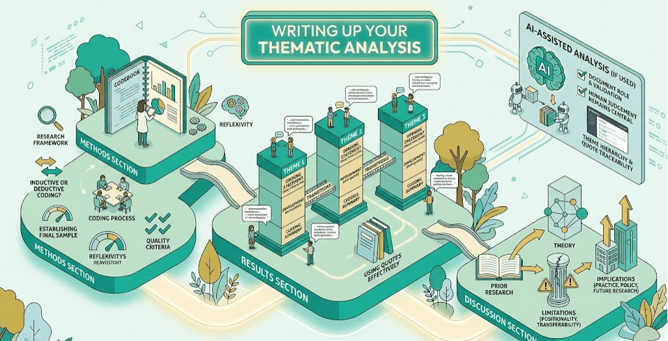 Cover Image for How to write up a thematic analysis: from findings to final report