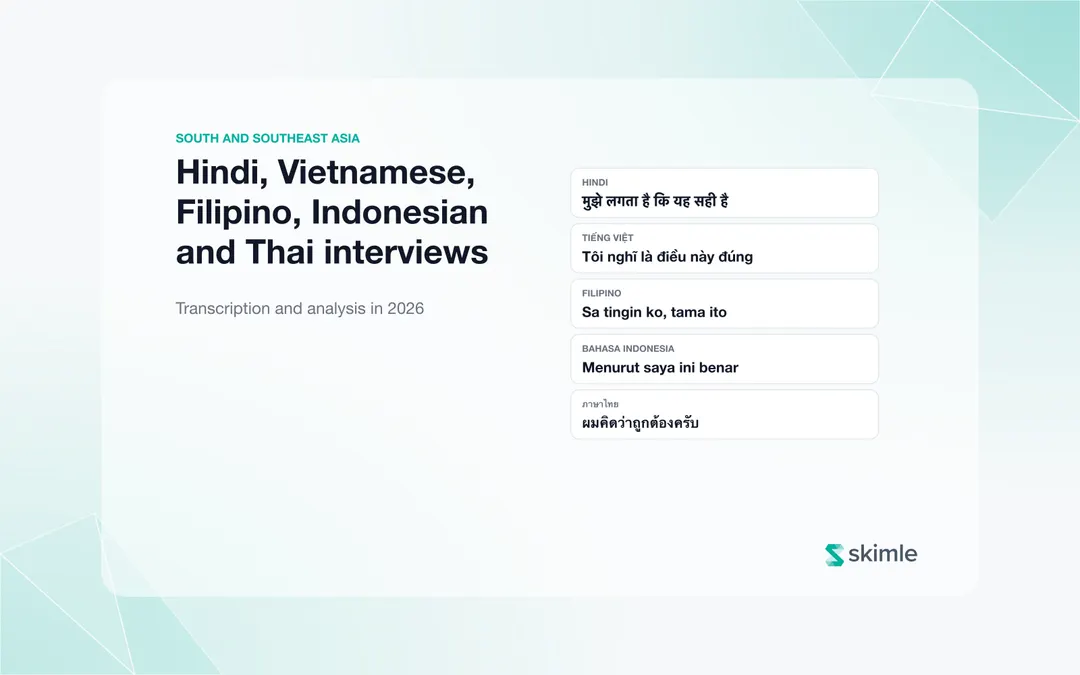 Cover Image for Transcribing Hindi, Vietnamese, Filipino, Indonesian and Thai interviews: what works in 2026